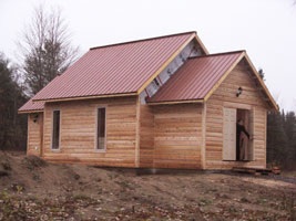 The exterior of the freshly finished chapel